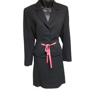 NIPON Boutique Petite‎ Black with Pink Polka Dot Skirt Set